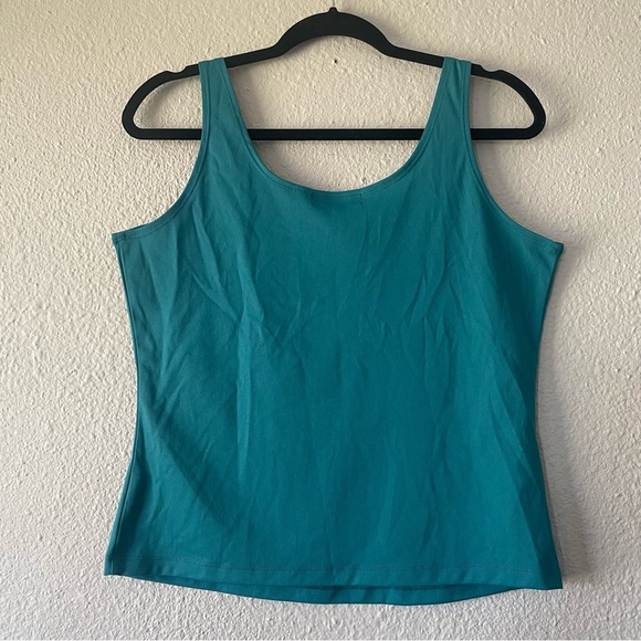 Notations Basic Tank Top Blouse Women’s M Teal Sleeveless Lightweight Stretch - Picture 6 of 8